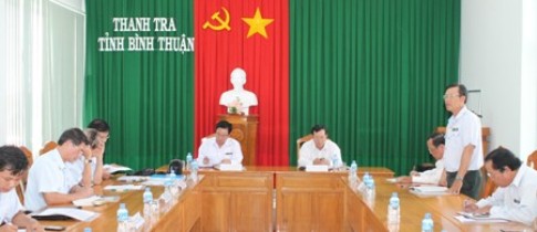 Đoàn Công tác của Thanh tra Chính phủ làm việc với UBND và Thanh tra  tỉnh Bình Thuận về công tác thanh tra