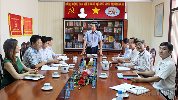 Đồng chí Võ Văn Dũng, Ủy viên Trung ương Đảng, Phó trưởng Ban Nội chính Trung ương phát biểu tại buổi làm việc