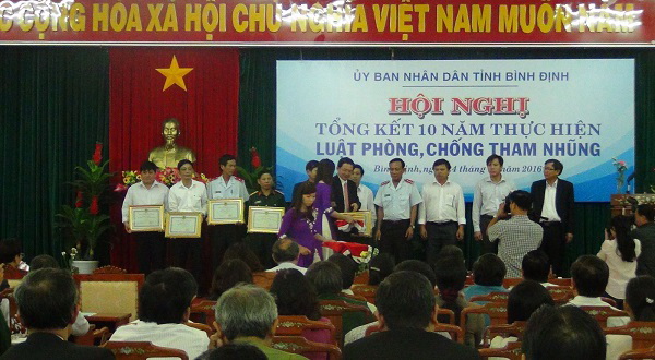 UBND tỉnh Bình Định tổ chức hội nghị tổng kết 10 năm thực hiện Luật PCTN