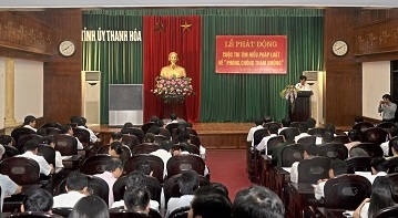 Lễ phát động Cuộc thi tìm hiểu pháp luật về phòng, chống tham nhũng tỉnh Thanh Hóa