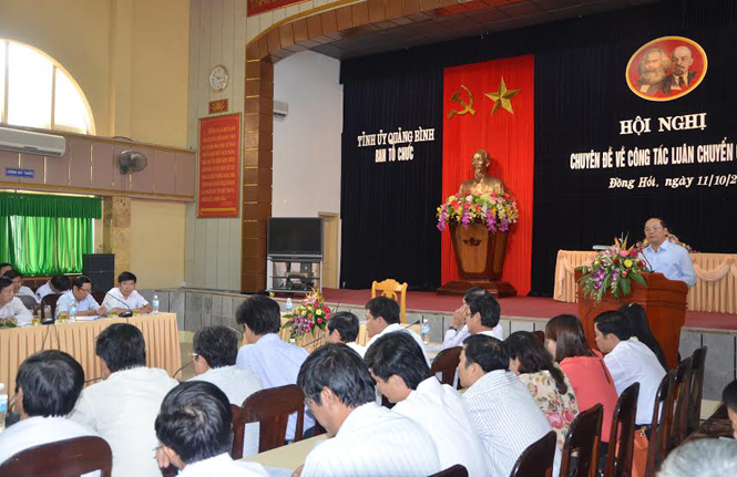 Hội nghị chuyên đề về công tác luân chuyển cán bộ của tỉnh Quảng Bình