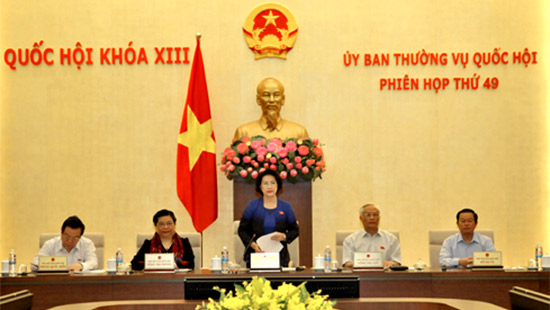 Chủ tịch Quốc hội Nguyễn Thị Kim Ngân phát biểu khai mạc Phiên họp thứ 49 của Ủy ban Thường vụ Quốc hội 