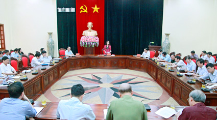 Hội nghị giao ban công tác nội chính và phòng, chống tham nhũng tỉnh Ninh Bình