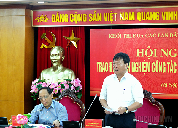 Đồng chí Phạm Anh Tuấn, Phó trưởng Ban Nội chính Trung ương phát biểu tại Hội nghị