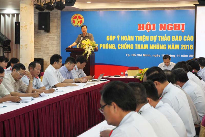 Lãnh đạo các cơ quan chuyên trách phòng, chống tham nhũng của 28 tỉnh, thành khu vực phía Nam, khu vực Nam Trung Bộ tham dự Hội nghị