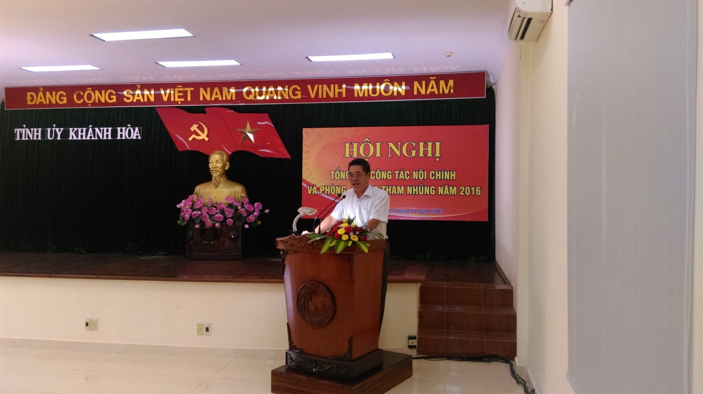 Đồng chí Lê Thanh Quang, Ủy viên Trung ương Đảng, Bí thư Tỉnh ủy kết luận Hội nghị