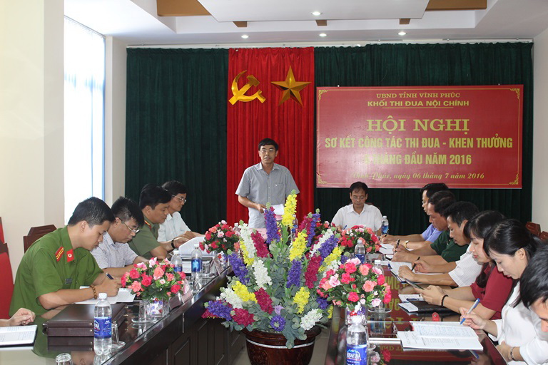Một Hội nghị của Khối thi đua Nội chính tỉnh Vĩnh Phúc