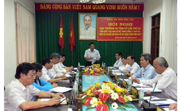 Một hội nghị Ban Thường vụ Tỉnh ủy Đăk Lắk