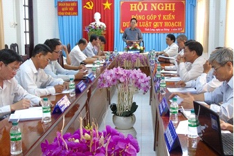 Đoàn Đại biểu Quốc hội tỉnh Vĩnh Long tổ chức hội nghị đóng góp dự án Luật