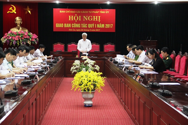 Hội nghị giao ban công tác cải cách tư pháp tỉnh Sơn La quý I-2017