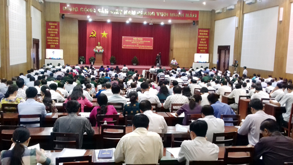 Hội trực trực tuyến triển khai, quán triệt Thông báo kết luận số 10-KL/TW, ngày 26-12-2016 của Bộ Chính trị (khóa XII) cho cán bộ, đảng viên chủ chốt do Tỉnh ủy tổ chức