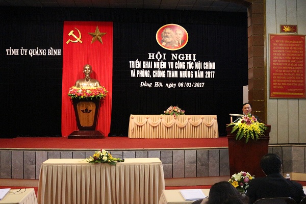 Hội nghị triển khai nhiệm vụ công tác nội chính và phòng, chống tham nhũng năm 2017