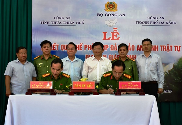Công an tỉnh Thừa Thiên – Huế tổ chức ký Quy chế phối hợp đảm bảo an ninh trật tự vùng giáp ranh
