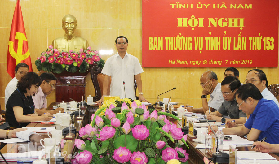 Một Hội nghị Ban Thường vụ Tỉnh ủy Hà Nam