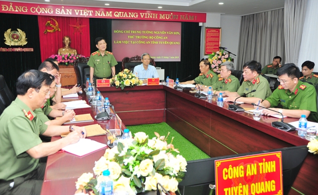 Đoàn công tác của Bộ Công an làm việc tại tỉnh Tuyên Quang