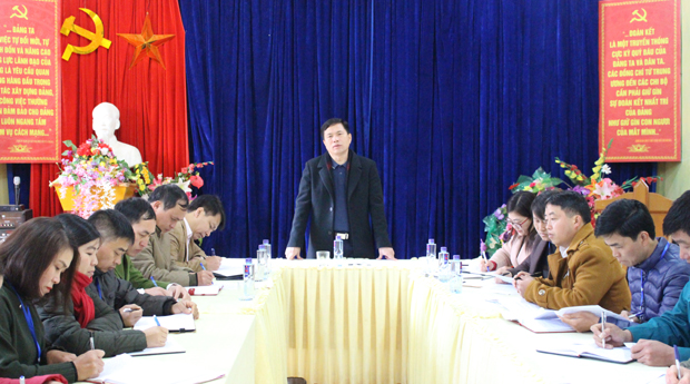Đoàn công tác của Ban Nội chính Tỉnh ủy Hà Giang làm việc tại xã Giàng Chu Phì