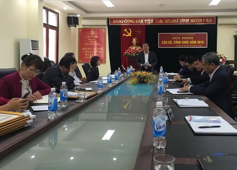 Một cuộc họp của Ban Nội chính Tỉnh ủy Hải Dương
