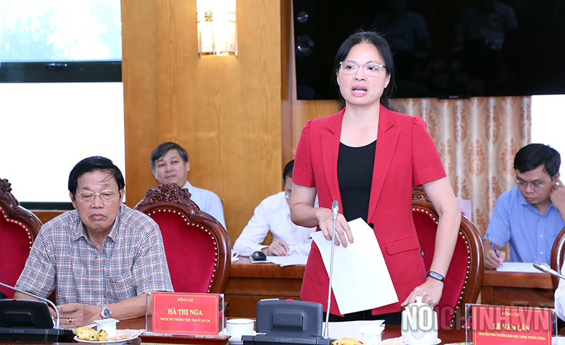Đồng chí Hà Thị Nga, Phó Bí thư Thường trực Tỉnh ủy Lào Cai