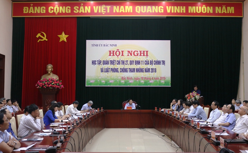  Tỉnh ủy Bắc Ninh tổ chức Hội nghị quán triệt, triển khai Luật Phòng, chống tham nhũng năm 2018