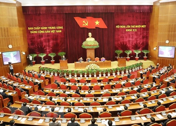 Quang cảnh Hội nghị lần thứ 11 Ban Chấp hành Trung ương Đảng khóa XII