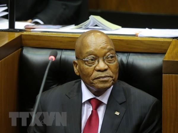 Ông Jacob Zuma khi còn giữ chức Tổng thống Nam Phi tại một cuộc họp ở Cape Town ngày 9/2/2017
