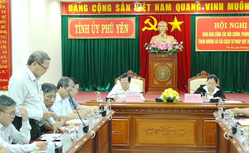 Hội nghị giao ban công tác nội chính, phòng, chống tham nhũng và cải cách tư pháp Quý III tỉnh Phú Yên