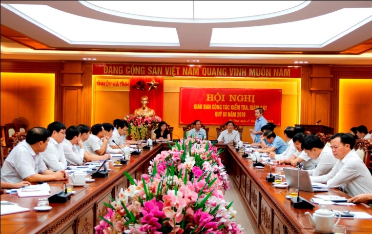 Ủy ban Kiểm tra Tỉnh ủy Hà Tĩnh giao ban công tác kiểm tra, giám sát quý III năm 2019 (tháng 9/2019)