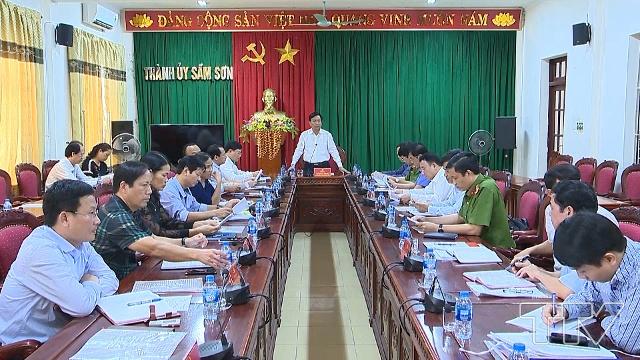 Đoàn công tác của Ban Nội chính Tỉnh ủy Thanh Hóa làm việc với Thành ủy Sầm Sơn