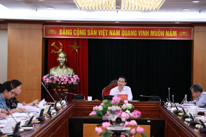 Đồng chí Nguyễn Thái Học, Phó trưởng Ban, Chủ tịch Hội đồng Khoa học Cơ quan Ban Nội chính Trung ương chủ trì Cuộc họp