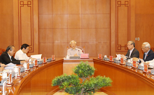 Đồng chí Tổng Bí thư, Chủ tịch nước Nguyễn Phú Trọng, Trưởng Ban Chỉ đạo Trung ương về PCTN phát biểu tại Cuộc họp 