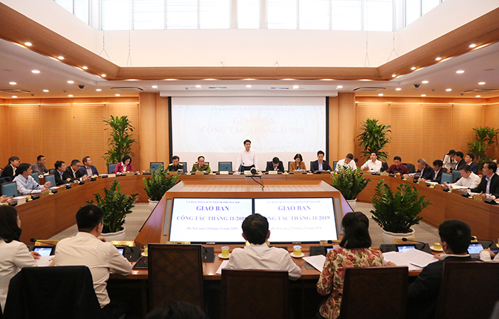 Một cuộc họp của Ủy ban nhân dân thành phố Hà Nội