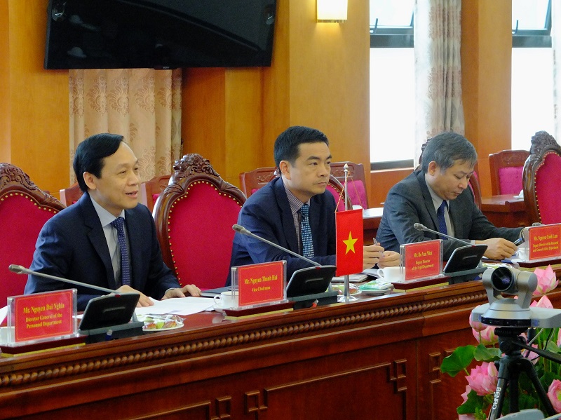 Đồng chí Nguyễn Thanh Hải, Phó trưởng Ban Nội chính Trung ương phát biểu tại buổi làm việc