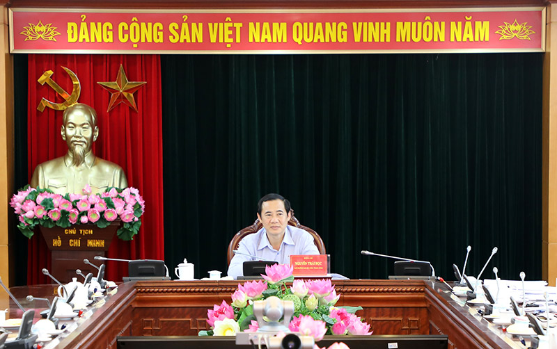 Đồng chí Nguyễn Thái Học, Phó trưởng Ban Nội chính Trung ương, Chủ tịch công đoàn Cơ quan phát biểu tại Hội nghị