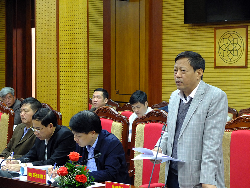 Đồng chí Tống Ngọc Bắc, Trưởng Ban Nội chính Tỉnh ủy Bắc Giang phát biểu tại Hội nghị tổng kết năm 2019, phương hướng nhiệm vụ năm 2020 của ban nội chính các tỉnh ủy khu vực trung du và miền núi phía Bắc (tháng 12/2019)