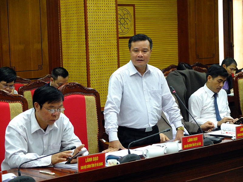 Đồng chí Phạm Văn Hiển, Phó trưởng Ban Nội chính Tỉnh ủy Lai Châu