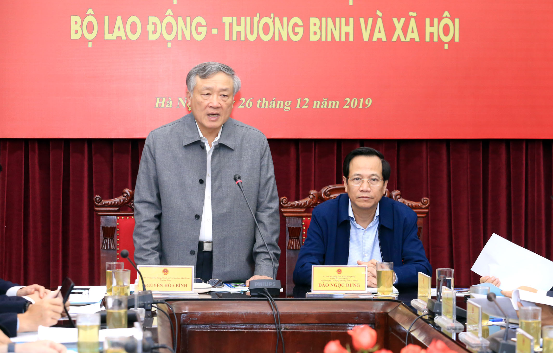 Đồng chí Nguyễn Hòa Bình, Bí thư Trung ương Đảng, Chánh án Tòa án nhân dân tối cao, Ủy viên Ban Chỉ đạo Trung ương về PCTN phát biểu chỉ đạo