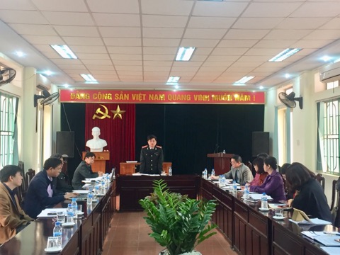 Một buổi công bố Quyết định thanh tra của Thanh tra tỉnh Cao Bằng. (Ảnh thanhtra.com.vn)