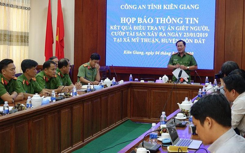 Một cuộc họp báo của Công an tỉnh Kiên Giang