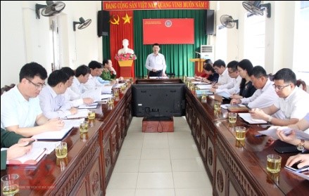 Quang cảnh cuộc họp của Ban Chỉ đạo Thi hành án Dân sự tỉnh Bắc Giang