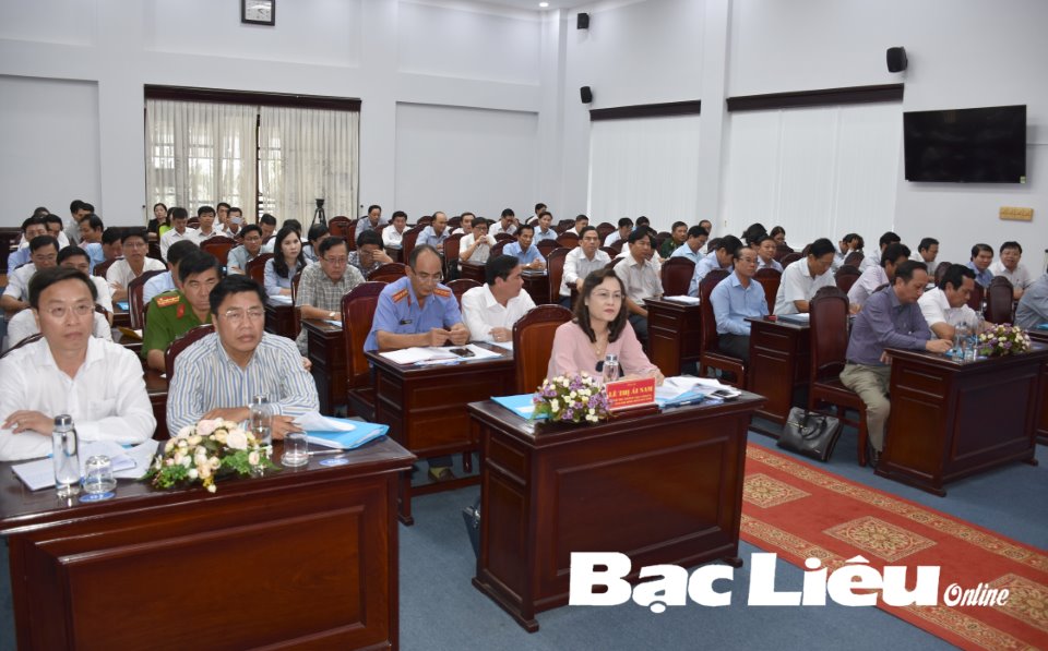 Các đại biểu dự Hội nghị Ban Nội chính Tỉnh ủy Bạc Liêu tổ chức