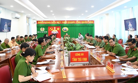 Một cuộc họp của Công an tỉnh Trà Vinh