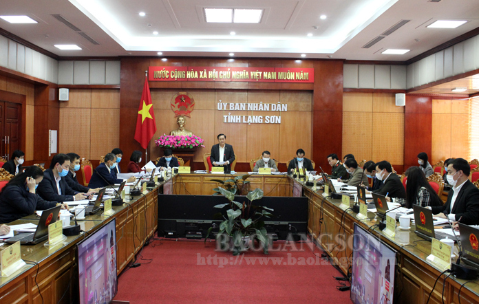 Một cuộc họp của Ủy ban nhân dân tỉnh Lạng Sơn