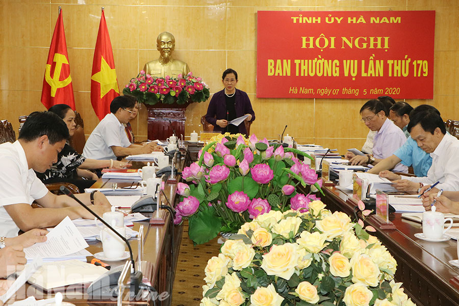 Một Hội nghị của Ban Thường vụ Tỉnh ủy Hà Nam