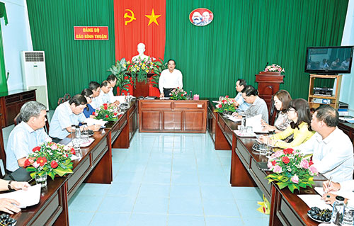 Một cuộc họp của Thường trực Tỉnh ủy Bình Thuận