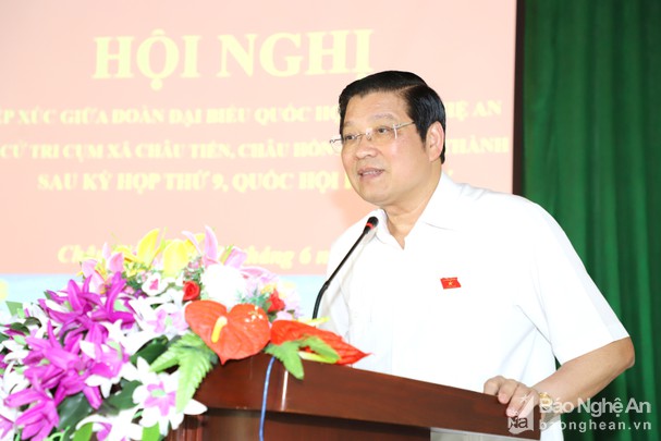 Đồng chí Phan Đình Trạc, Bí thư Trung ương Đảng, Trưởng Ban Nội chính Trung ương trả lời ý kiến của cử tri