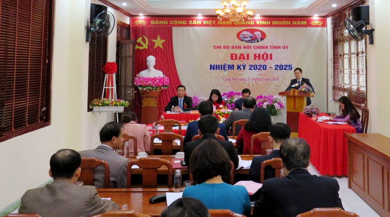 Đại hội Chi bộ Ban Nội chính Tỉnh ủy Lạng Sơn, nhiệm kỳ 2020-2025