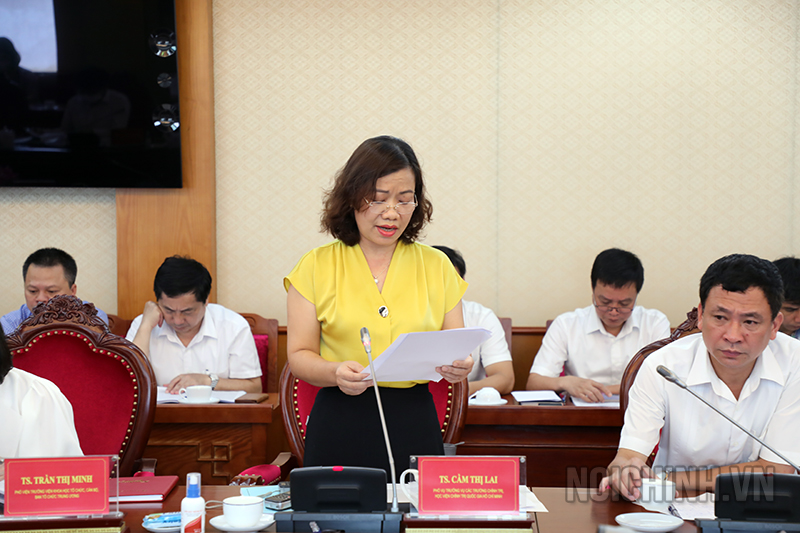 T.S Cẩm Thị Lai, Phó Vụ trưởng Vụ các trường Chính trị, Học viện Chính trị Quốc gia Hồ Chí Minh