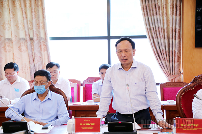 Đồng chí Trần Hải Châu, Trưởng Ban Nội chính Tỉnh ủy Quảng Bình