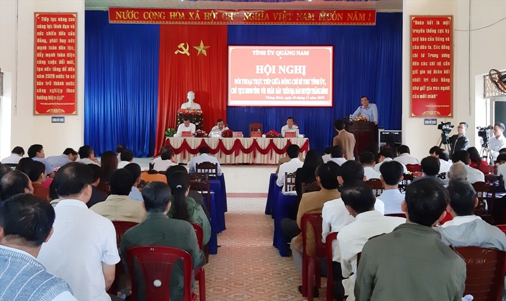 Lãnh đạo Tỉnh ủy Quảng Nam đối thoại với dân 