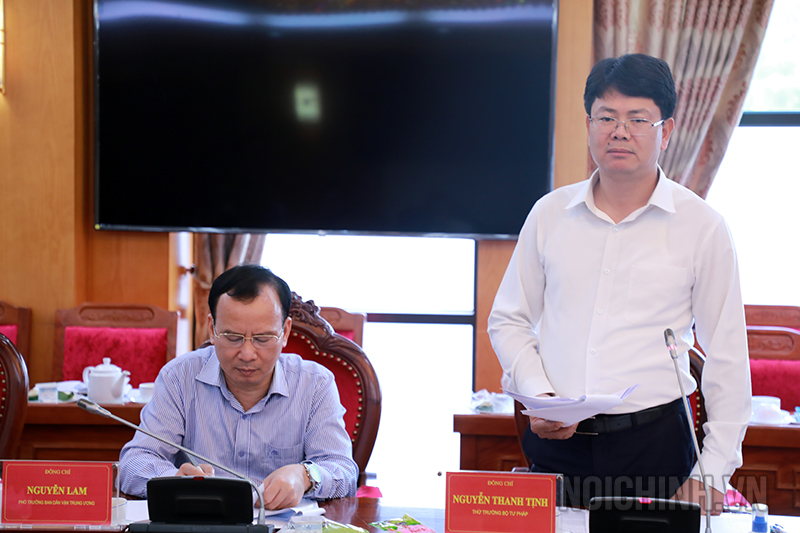 Đồng chí Nguyễn Thanh Tịnh, Thứ trưởng Bộ Tư pháp